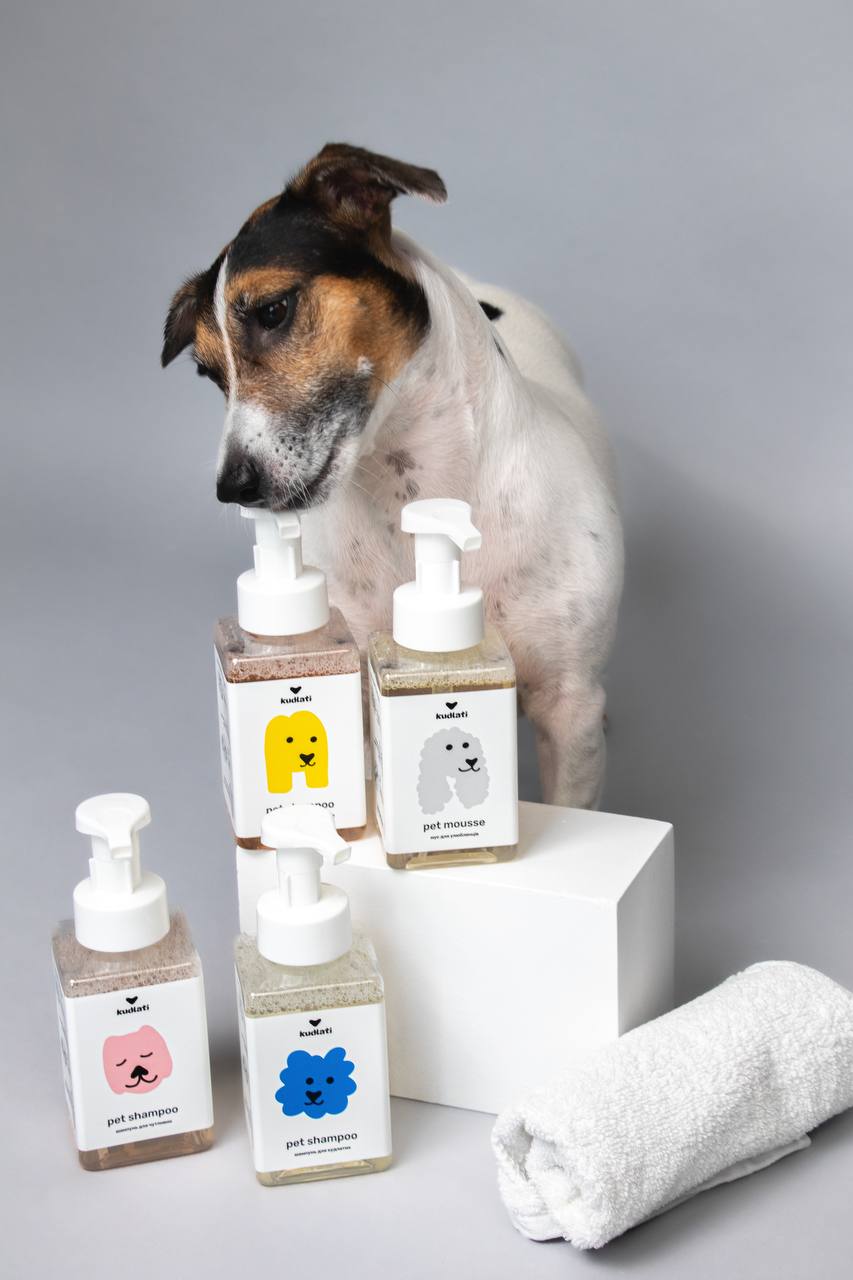 Pet mousse and Pet shampoo "Kudlati".