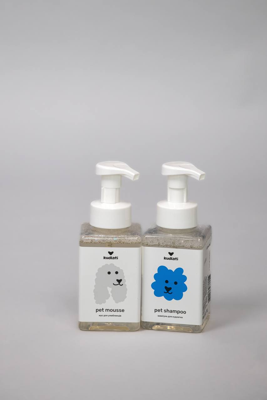 Pet mousse and Pet shampoo "Kudlati".